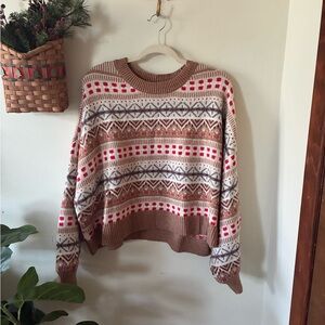 American Eagle Outfitters Fair Isle Cozy Knit Sweater